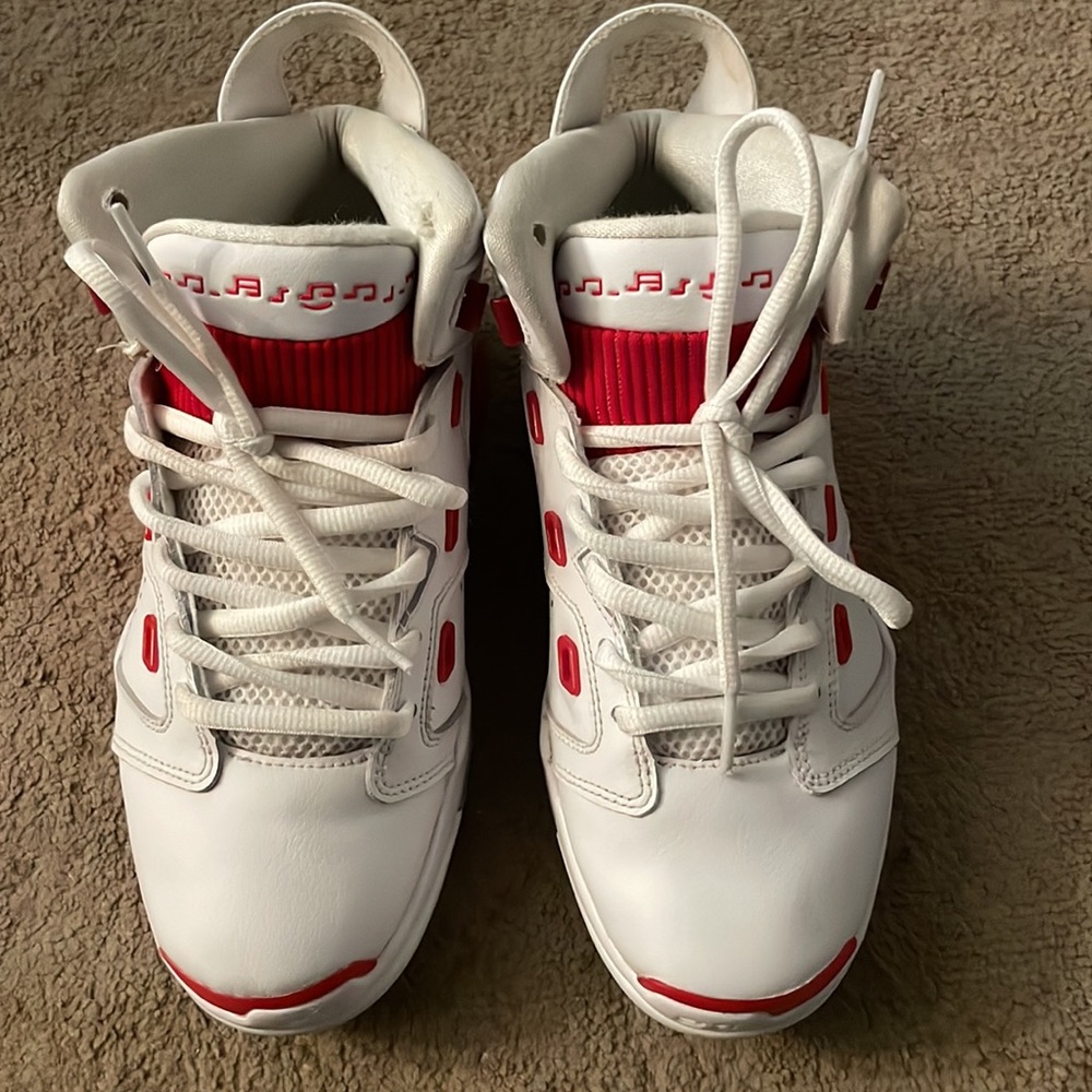 Nike Air Jordan 6-17-23 (GS)White Red Youth 5.5 DM1159-106 used Excellent Condt.